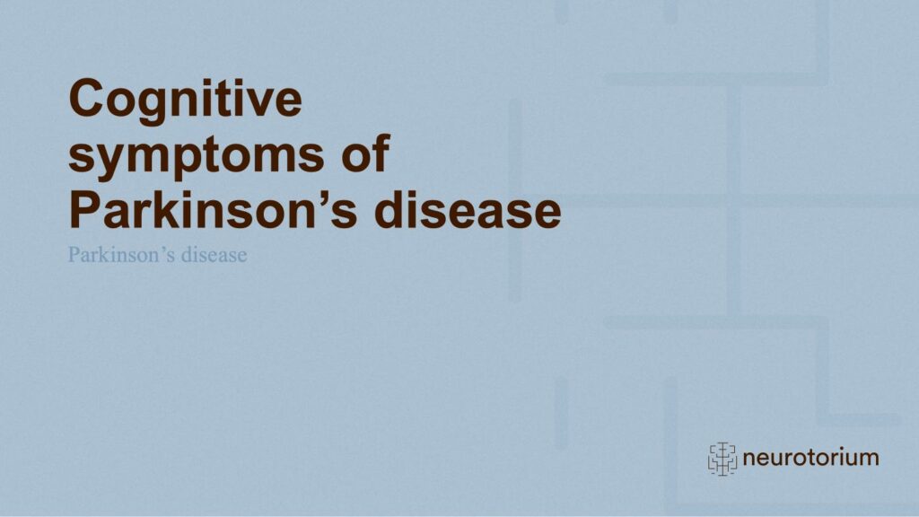 Parkinsons Disease - Non-Motor Symptom Complex and Comorbidities - slide 5